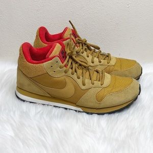 Nike MD Runner 2 Mid Tan Suede Sneakers Size 9.5